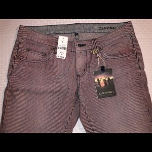 Car Mar pink striped jeans 27